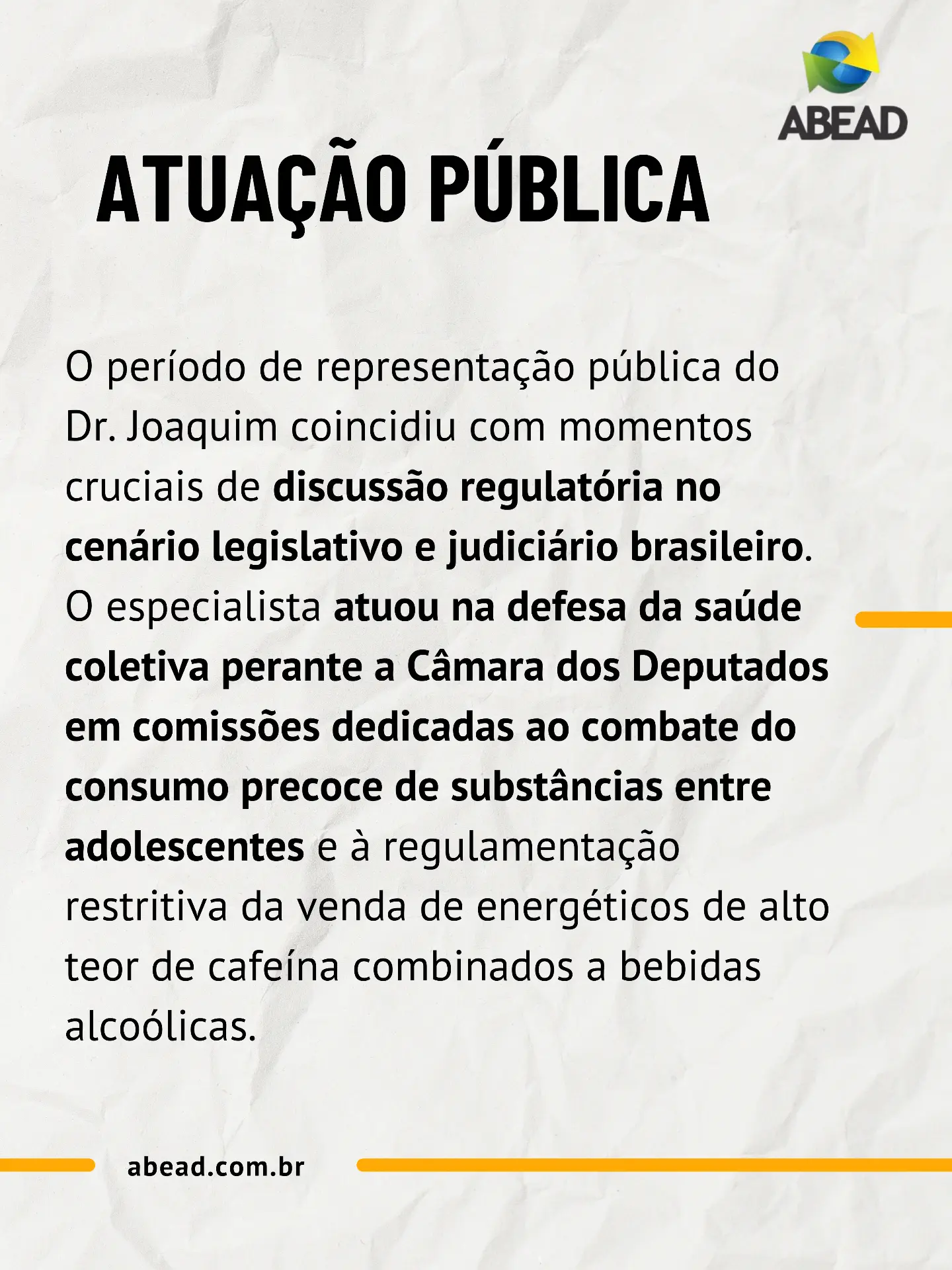 Atuação pública e regulatória.