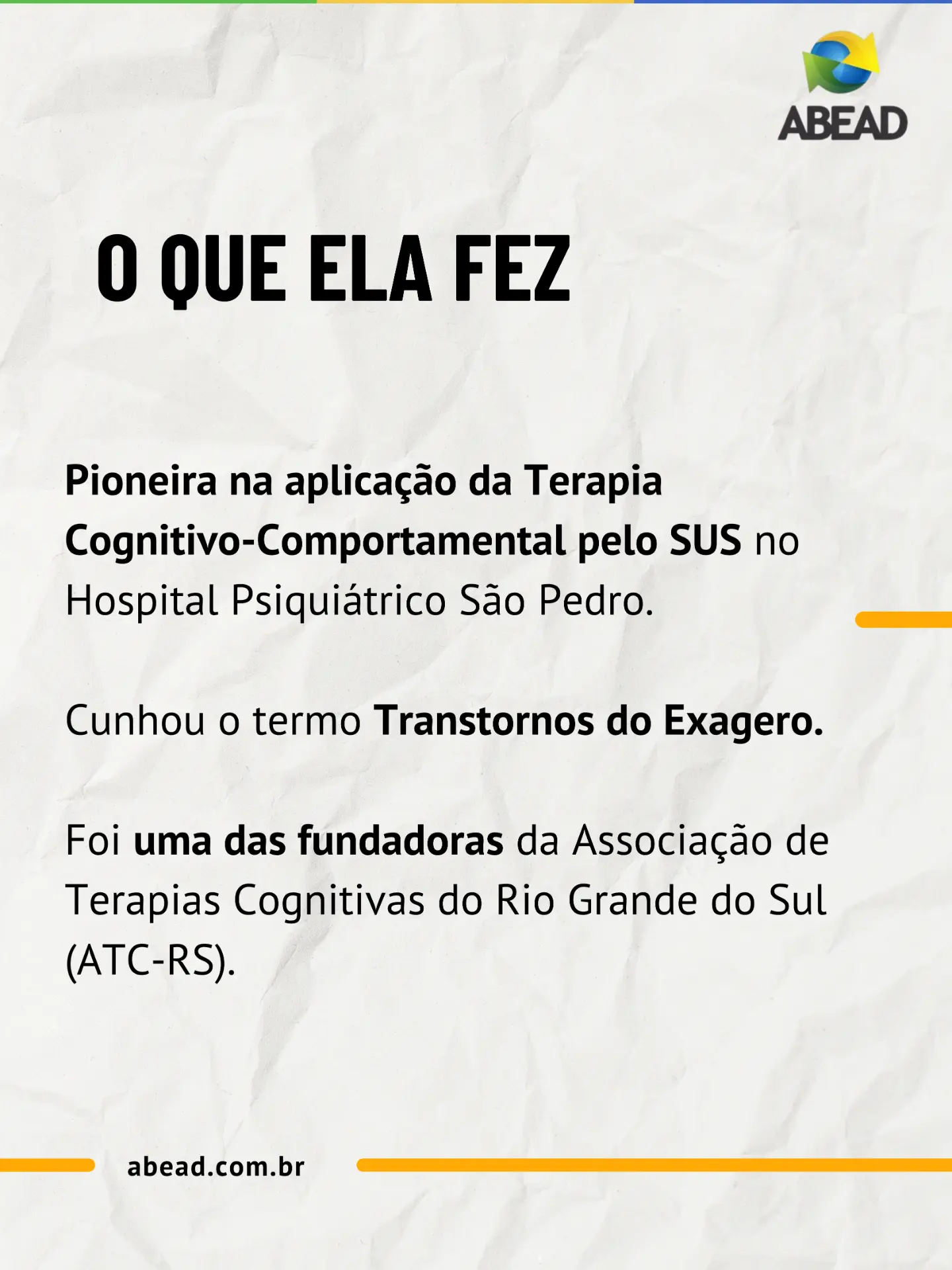O que ela fez — trajetória da Dra. Renata Brasil Araujo.