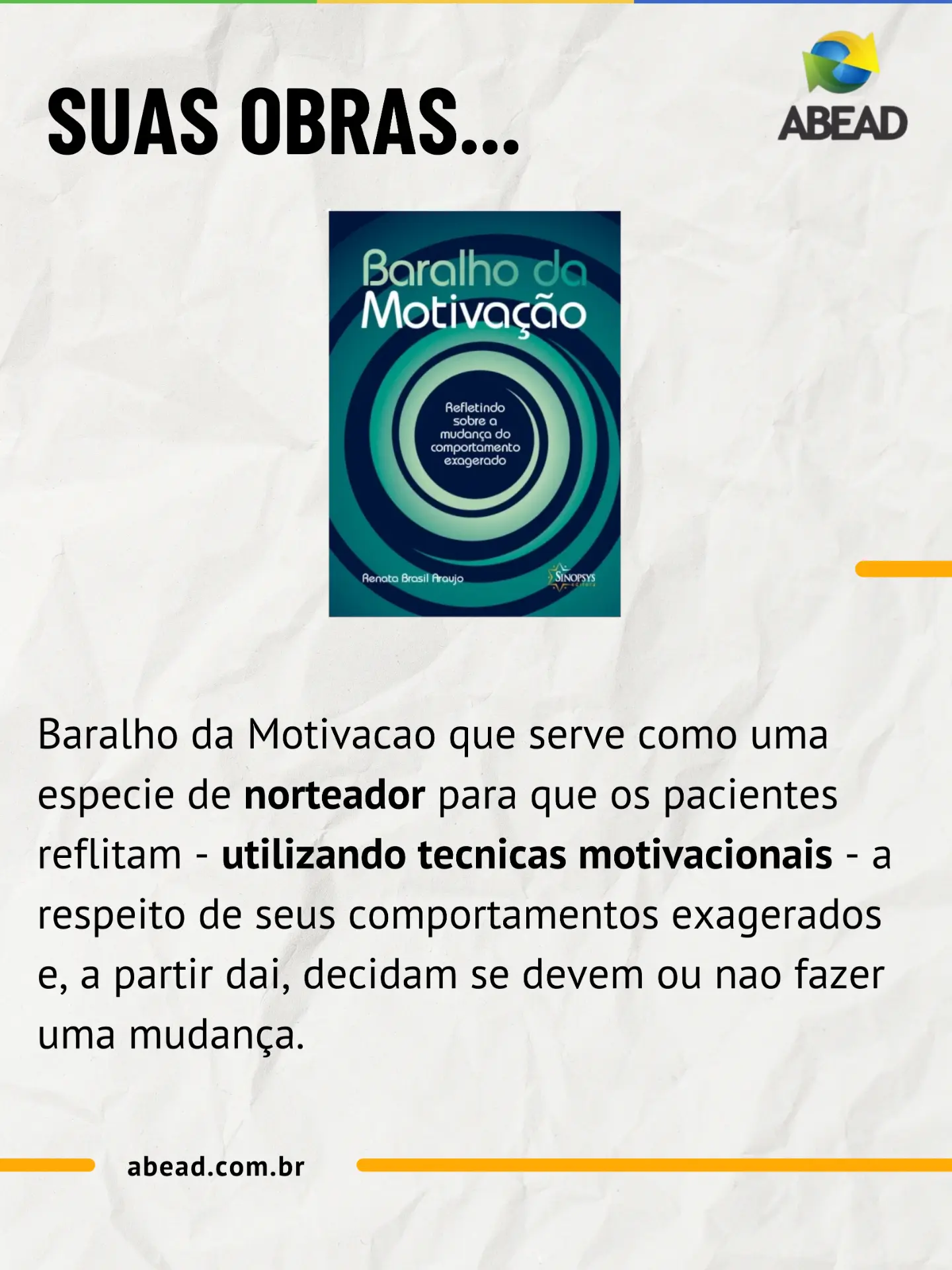Suas obras — Baralho da Motivação.