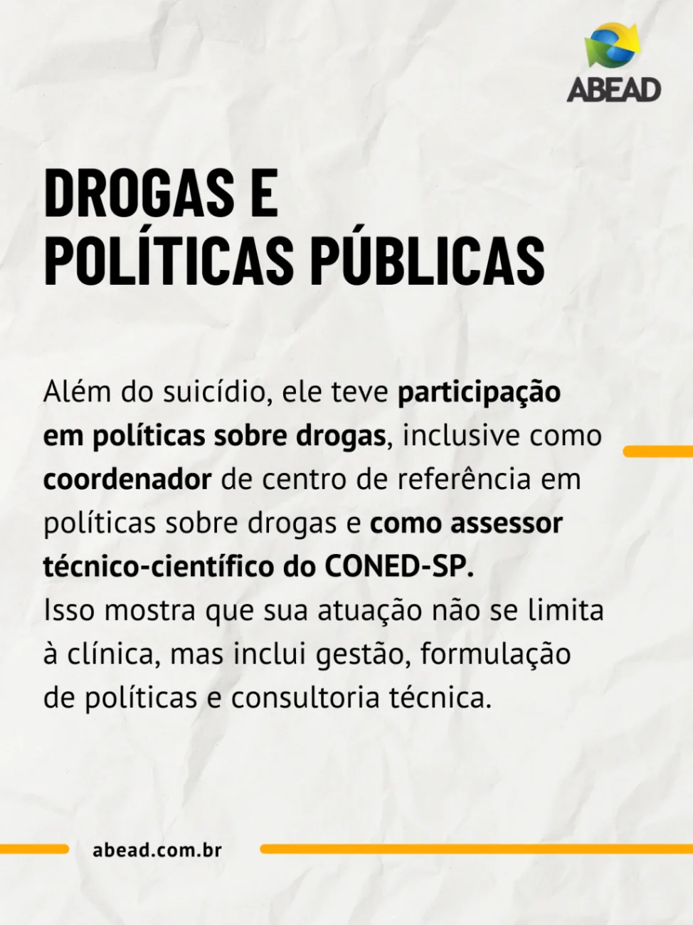 Contribuições em drogas e políticas públicas.
